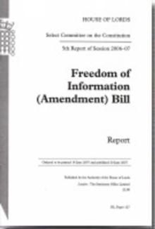Image for Freedom of Information (Amendment) Bill