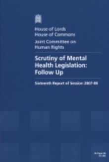 Image for Scrutiny of mental health legislation