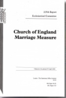 Image for Church of England Marriage Measure : 225th report