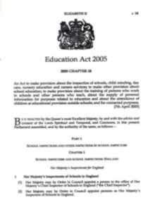Image for Education Act 2005 : Elizabeth II. Chapter 18