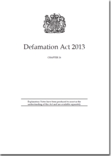 Image for Defamation Act 2013