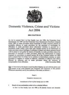 Image for Domestic Violence, Crime and Victims Act 2004