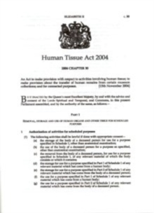 Image for Human Tissue Act 2004
