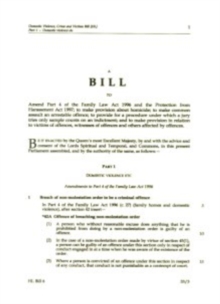 Image for Domestic Violence, Crime and Victims Bill (HL)
