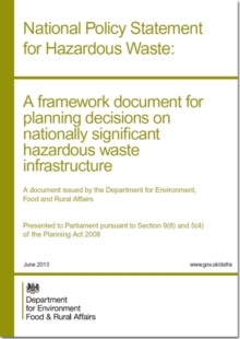 Image for National policy statement for hazardous waste
