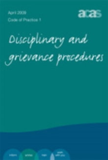 Image for Disciplinary and Grievance Procedures : Code of Practice 1