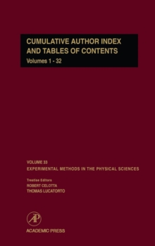 Image for Cumulative Author Index and Tables of Contents Volumes1-32
