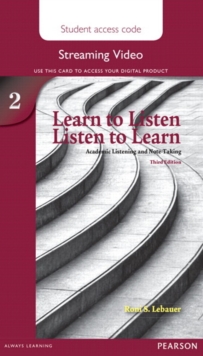 Image for Learn to Listen, Listen to Learn 2 Streaming Video Access Code Card