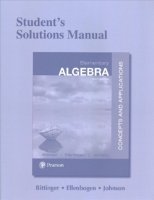 Image for Student Solutions Manual for Elementary Algebra : Concepts and Applications