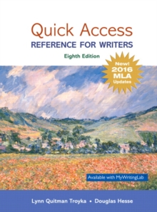 Image for Quick Access : Reference for Writers, MLA Update