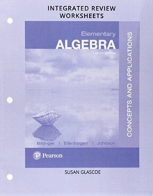 Image for Worksheets for Elementary Algebra : Concepts and  Applications Integrated Review