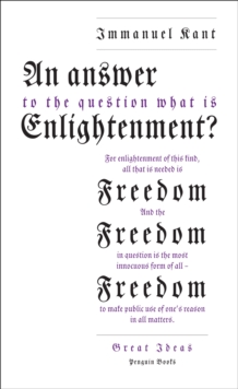Image for An answer to the question, what is enlightenment?