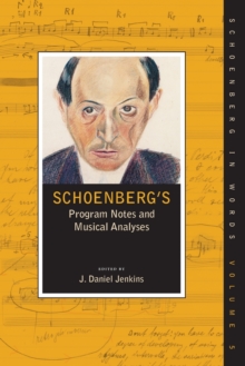 Image for Schoenberg's program notes and musical analyses