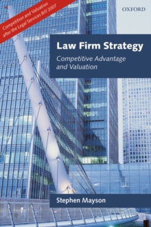Image for Law firm strategy: competitive advantage and valuation