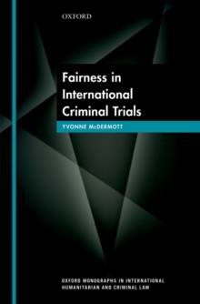 Image for Fairness in international criminal trials