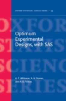 Image for Optimum experimental designs, with SAS