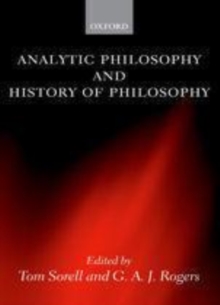 Image for Analytic philosophy and history of philosophy