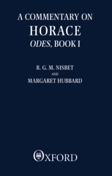 Image for Commentary on Horace: Odes: Book I