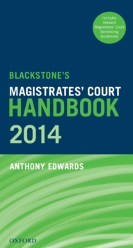 Image for Blackstone's magistrates' court handbook 2014