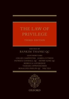 Image for The law of privilege