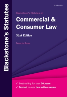Image for Blackstone's Statutes on Commercial & Consumer Law