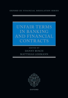 Image for Unfair Terms in Banking and Financial Contracts