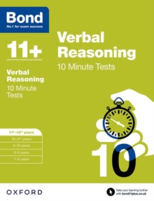 Image for Verbal reasoning11-12 years,: 10 minute tests