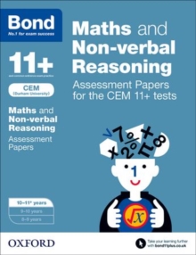 Image for Bond 11+ Maths and Non-verbal Reasoning Assessment Papers for the CEM 11+ tests: Ready for the 2023 exam