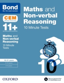 Image for Maths & non-verbal reasoning10-11 years,: CEM 10 minute tests