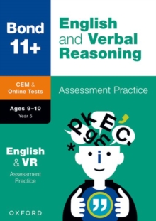 Image for 11+: Bond 11+ CEM English & Verbal Reasoning Assessment Papers 9-10 Years