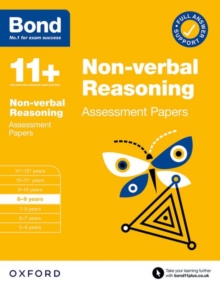 Image for Bond 11+: Bond 11+ Non-verbal Reasoning Assessment Papers 8-9 years