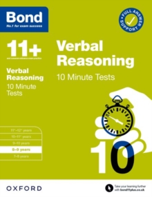 Image for Bond 11+: Bond 11+ Verbal Reasoning 10 Minute Tests with Answer Support 8-9 years