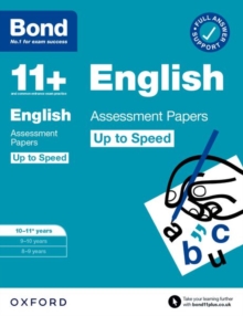 Image for Bond 11+: Bond 11+ English Up to Speed Assessment Papers with Answer Support 10-11 years: Ready for the 2024 exam