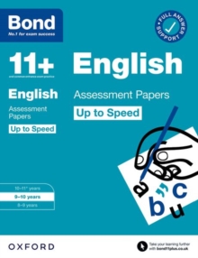 Image for Bond 11+: Bond 11+ English Up to Speed Assessment Papers with Answer Support 9-10 Years