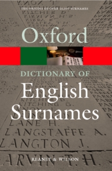 Image for A dictionary of English surnames
