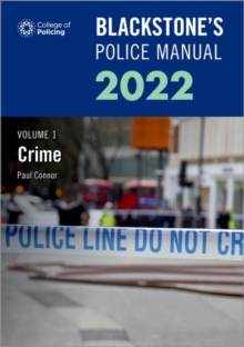 Image for Blackstone's police manual 2022Volume 1,: Crime