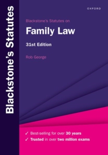 Image for Blackstone's statutes on family law