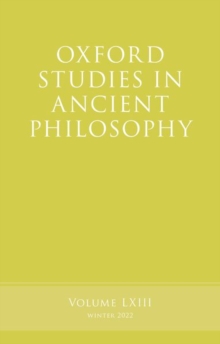 Image for Oxford Studies in Ancient Philosophy