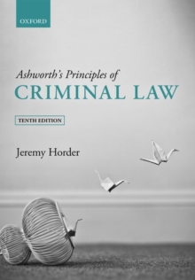 Image for Ashworth's principles of criminal law