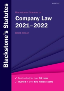 Image for Blackstone's statutes on company law 2021-2022
