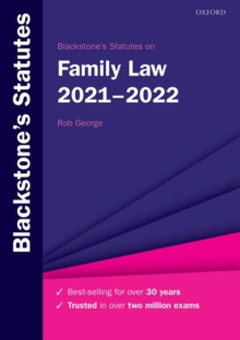 Image for Blackstone's Statutes on Family Law 2021-2022