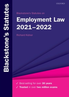 Image for Blackstone's Statutes on Employment Law 2021-2022