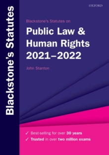 Image for Blackstone's Statutes on Public Law & Human Rights 2021-2022
