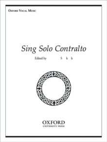 Image for Sing Solo Contralto