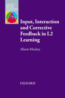 Image for Input, interaction and corrective feedback in L2 learning