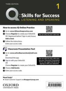 Image for Q: Skills for Success: Level 1: Listening and Speaking Teacher's Access Card