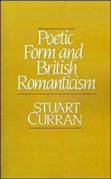 Poetic Form and British Romanticism