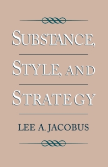 Image for Substance, style and strategy