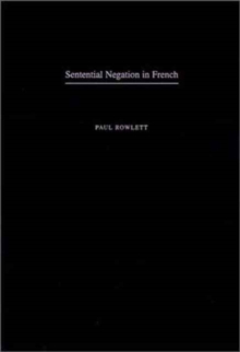 Sentential Negation in French