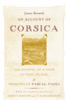 Image for An Account of Corsica, the Journal of a Tour to That Island, and Memoirs of Pascal Paoli